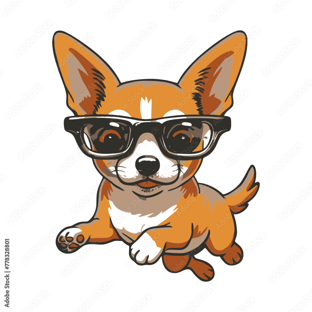 Funny cartoon running corgi
Funny cartoon running corgi