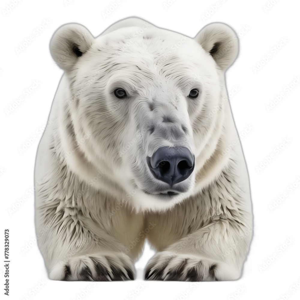Fototapeta premium Polar bear isolated on chroma white background