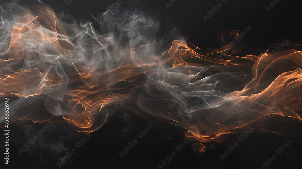 Dynamic Flames Contrast on Black ,Texture of fire on a black background ,Fire flames on black background with copy space
