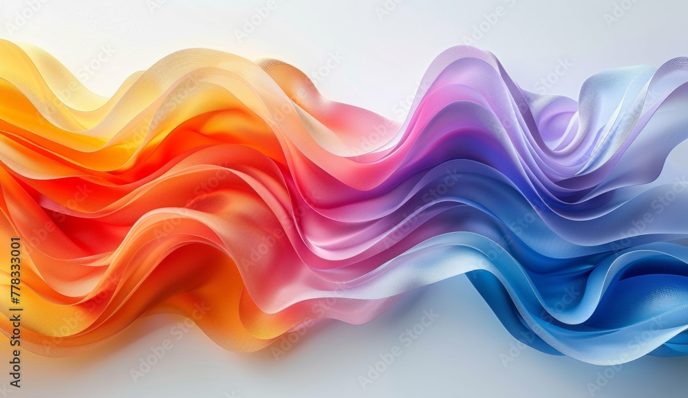 Fototapeta premium Abstract colorful soft light waves background for design and presentation
