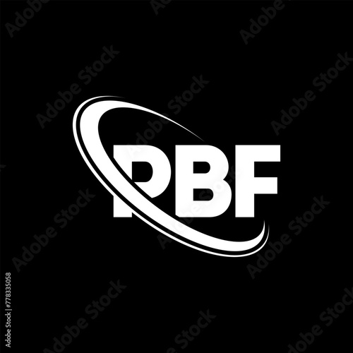 PBF logo. PBF letter. PBF letter logo design. Initials PBF logo linked with circle and uppercase monogram logo. PBF typography for technology, business and real estate brand.