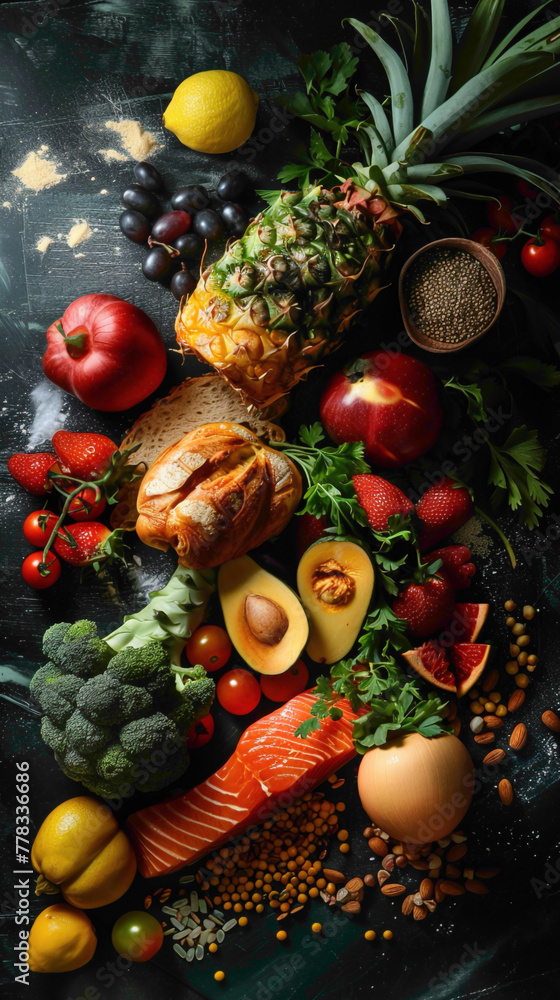 AntiFatigue Diet Visual, showcasing foods that may help increase