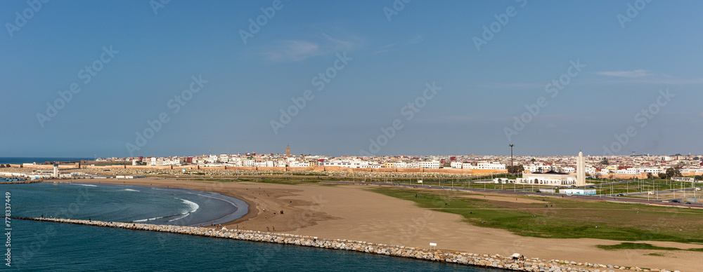 View to Atlantic ocean from the Rabat shore