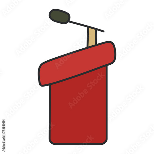 Premium design icon of conference 

