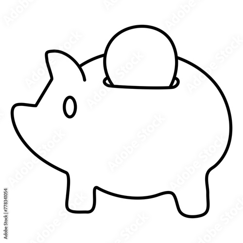 Modern design icon of piggy bank

