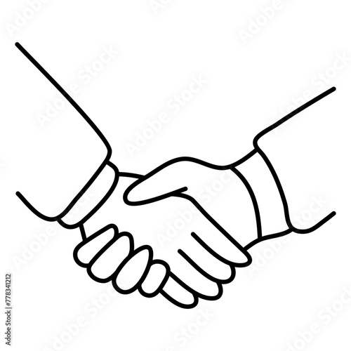 An icon design of deal, business handshake
