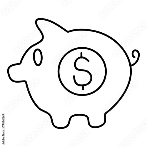 Modern design icon of piggy bank

