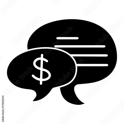 An icon design of financial chat

