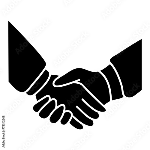 An icon design of deal, business handshake 


