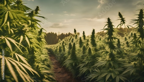 Harvest Haven  Captivating Scenes from a Flourishing Cannabis Plantation