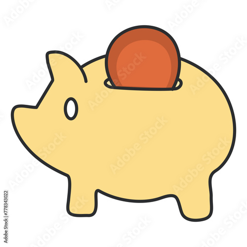 Modern design icon of piggy bank

