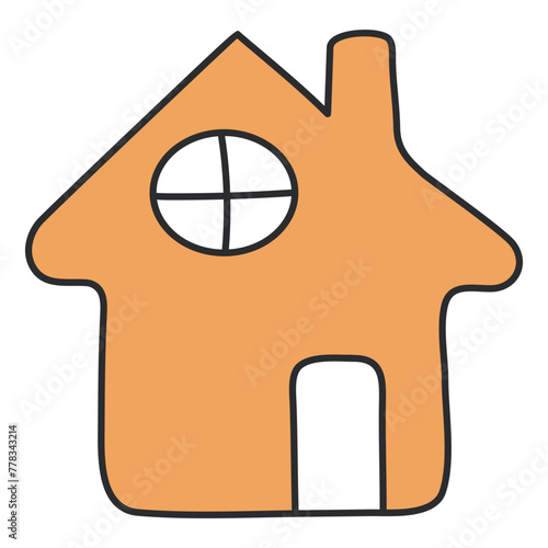 Editable design icon of home 

