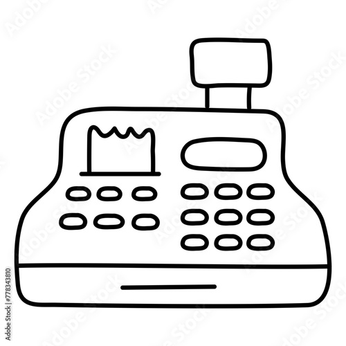 An icon design of cashier machine

