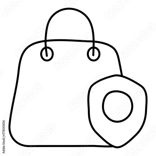 A beautiful design icon of shopping bag

