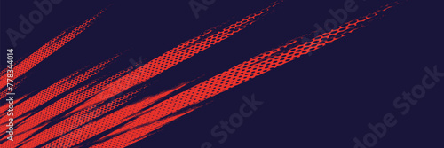 Titik-titik halftone latar belakang tekstur grunge gradien pola warna merah dan biru. Ilustrasi vektor gaya olahraga komik seni pop titik. titik vektor grunge photo