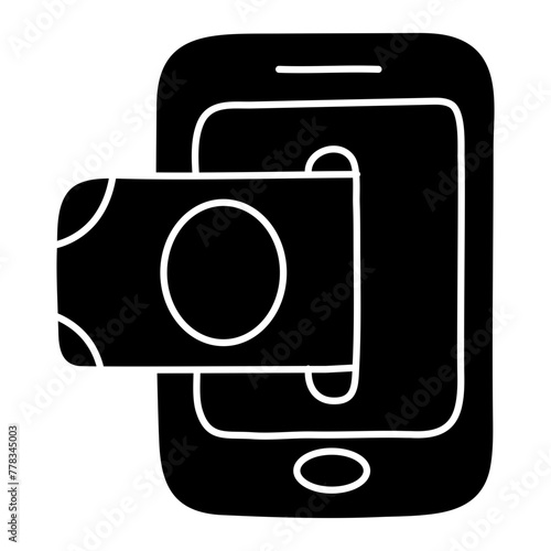 Modern design icon of mobile payment

