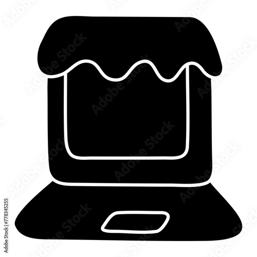 Premium design icon of online shop

