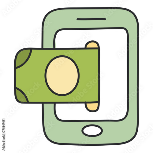 Modern design icon of mobile payment

