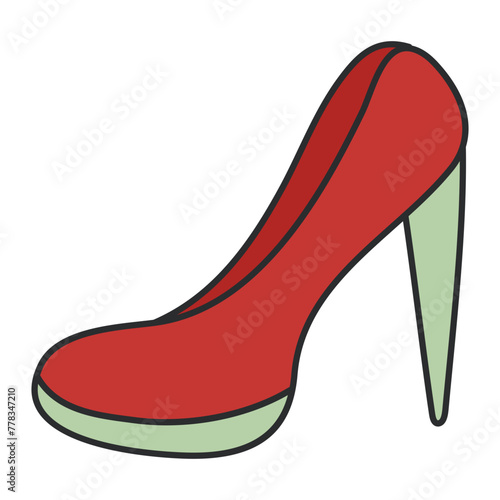 A trendy design icon of heel

