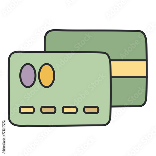 A beautiful design icon of credit card

