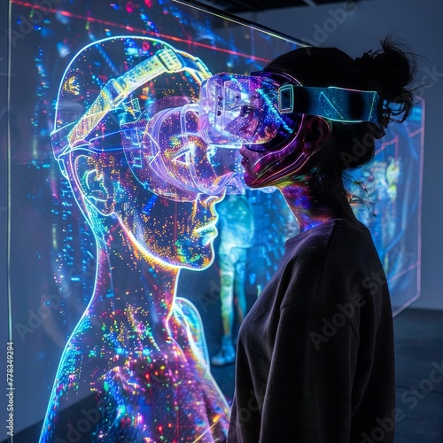 Festival of holographic arts, digital and reality merge photo