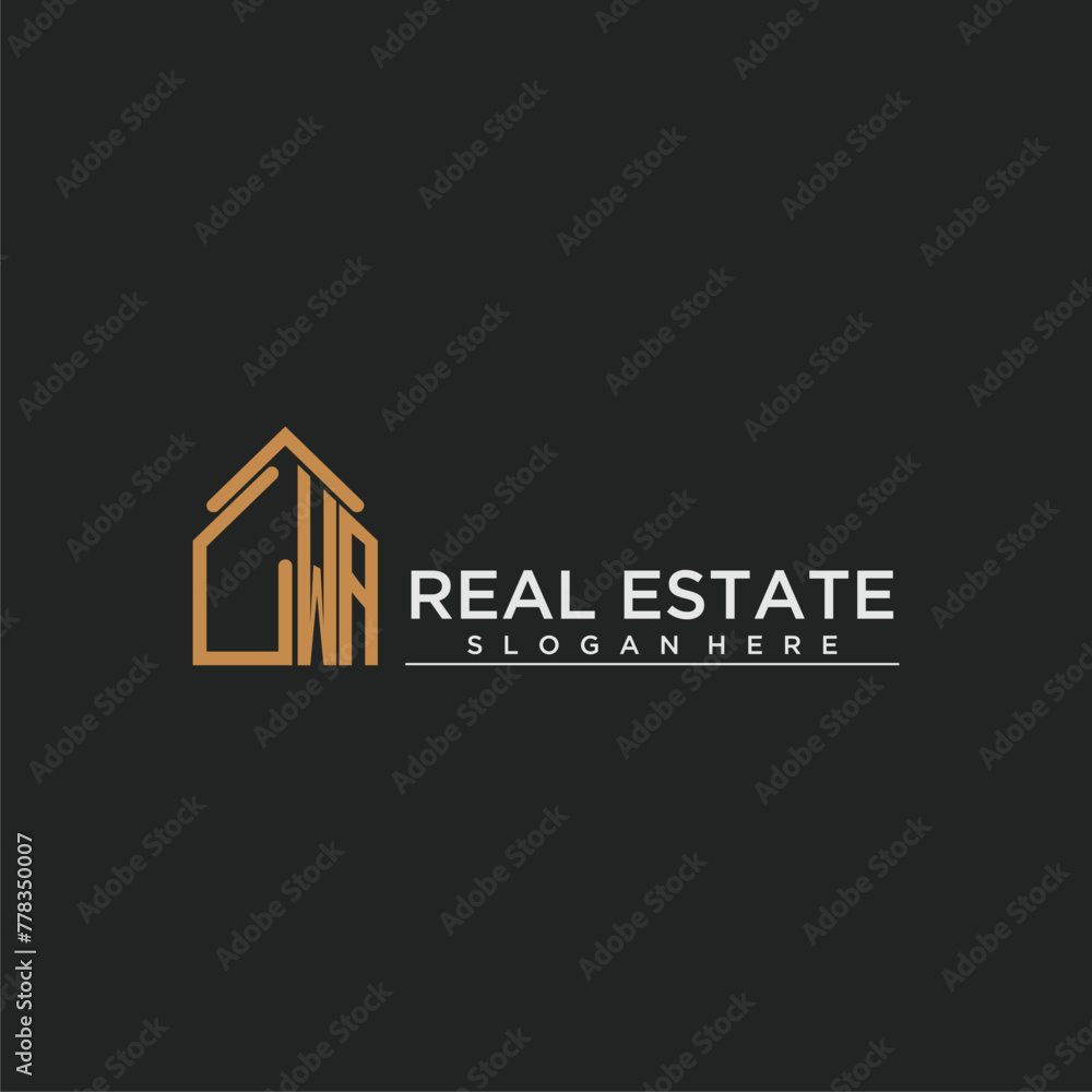 WA initial monogram logo for real estate design WA initial monogram logo for real estate design