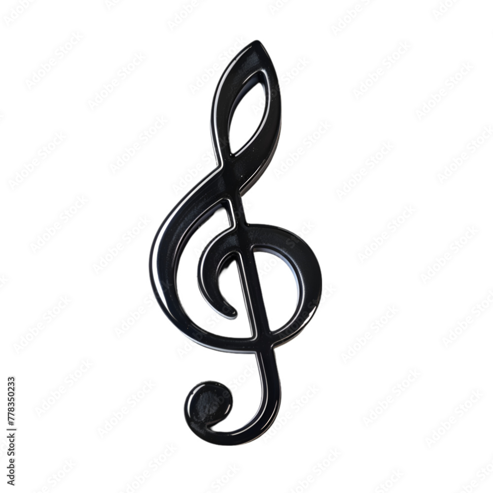 Black musical note icon with stem The note is a high-pitched sound. Generative AI Black musical note icon with stem The note is a high-pitched sound. Generative AI