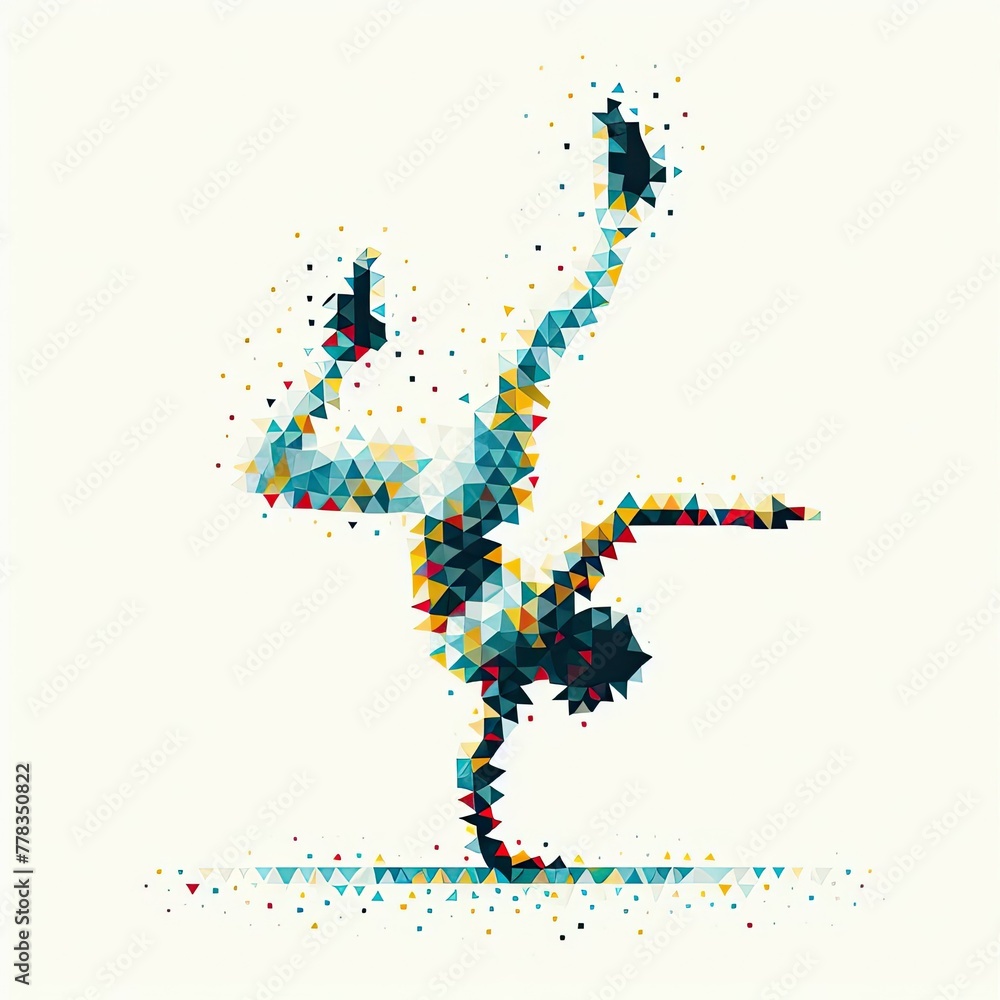 dancer hip hop, breakdance triangles isolated with Generative AI. dancer hip hop, breakdance triangles isolated with Generative AI.