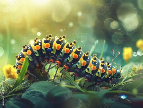 A digital wellness campaign using the metaphor of a caterpillars metamorphosis into a butterfly to discuss personal growth and technology use