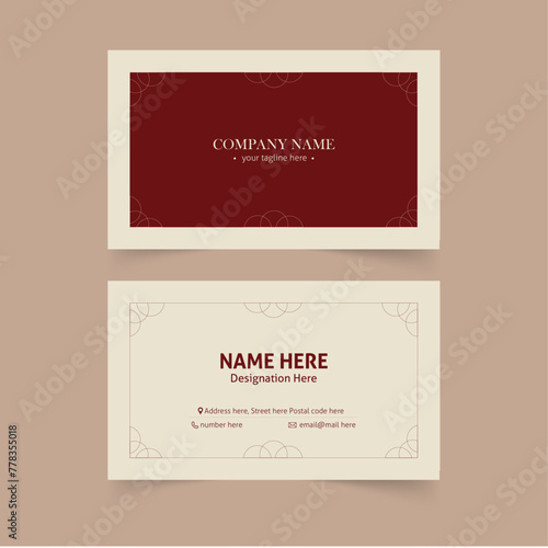 Vintage Business Card Design, Elegant Double Sided Business card Design