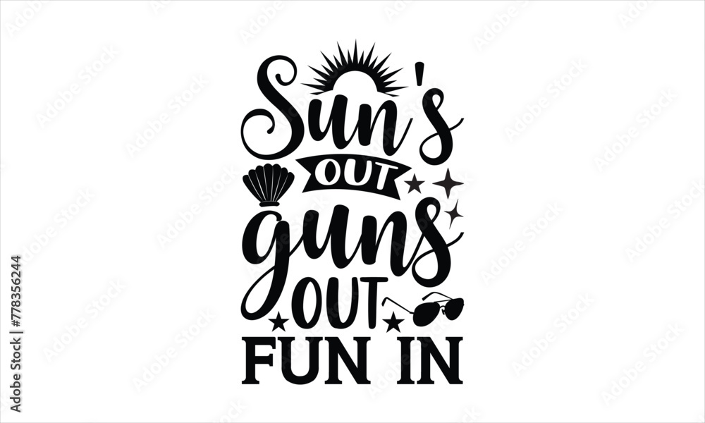 Sun's out guns out fun in - Nurse Halloween svg design, Files for Cutting Cricut and Silhouette, Calligraphy t shirt design, Hand drawn lettering phrase, card, flyer, EPS 10 Sun's out guns out fun in - Nurse Halloween svg design, Files for Cutting Cricut and Silhouette, Calligraphy t shirt design, Hand drawn lettering phrase, card, flyer, EPS 10