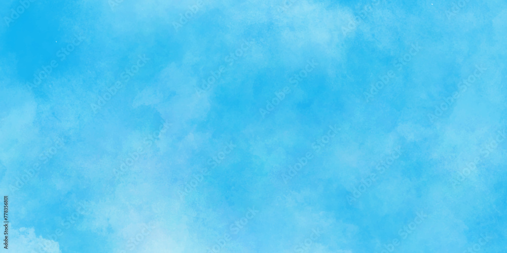 Obraz premium Blue sky with clouds. Sky Nature Landscape Background. The summer heaven is colorful clearing day Good weather. bright cloud cover in the sun calm clear winter air background. 
