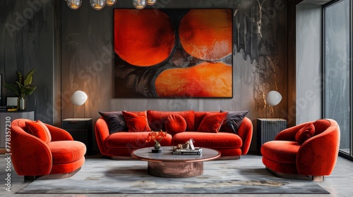 Well-Furnished Living Room With Large Window