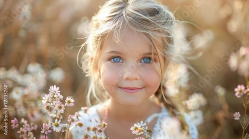 Young Girl Holding Flower © olegganko