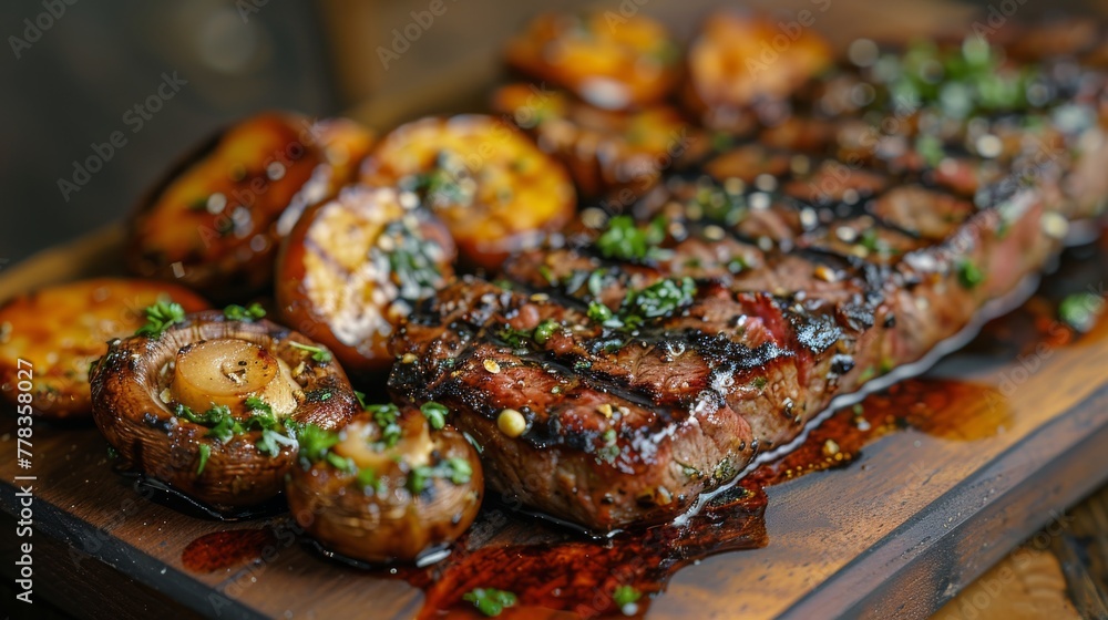 Steak and Potatoes on a White Plate Steak and Potatoes on a White Plate
