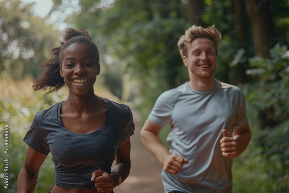 young people jogging