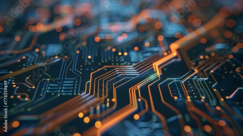 Close Up of a Computer Circuit Board