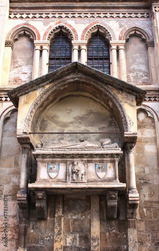 Medieval Tomb of the Physician Aventino Fracastoro at the Church San Fermo Maggiore in Verona, Italy
 photo