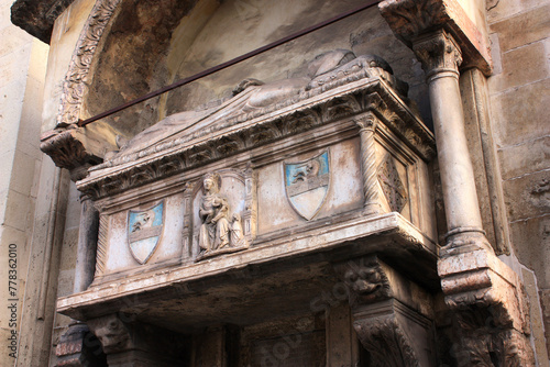 Medieval Tomb of the Physician Aventino Fracastoro at the Church San Fermo Maggiore in Verona, Italy
 photo