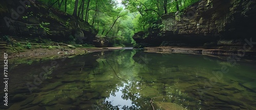 Tranquil Waters at Ledges State Park  Iowa. Concept Nature  Landscape  Waterscape  Scenic Views