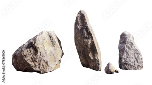 Rock boulder isolated on transparent background