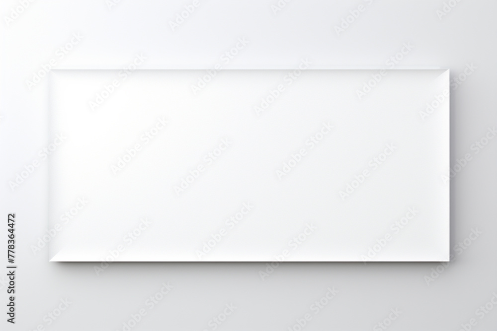 White blank billboard on the white wall. 3d render illustration. White blank billboard on the white wall. 3d render illustration.