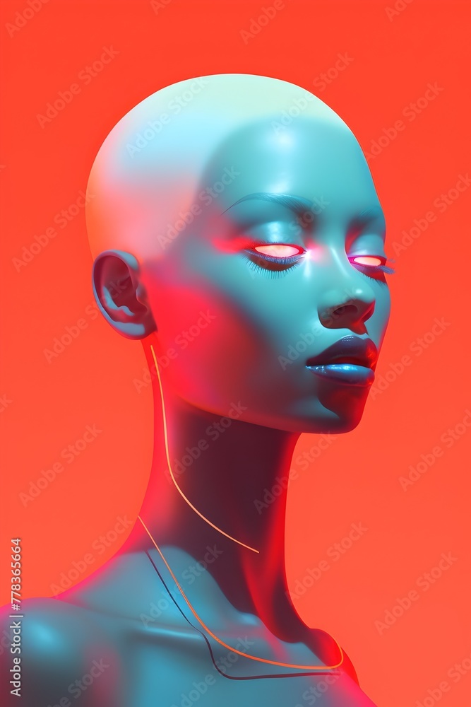 Dreamy Afrofuturistic Vision: A Glowing Tribute to Technology and Culture Dreamy Afrofuturistic Vision: A Glowing Tribute to Technology and Culture