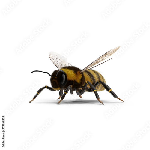 Detailed 3D Bumblebee Model PNG - A Lifelike Representation for Environmental and Educational Projects © HarshDesigns