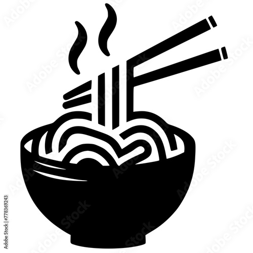 Noodle logo silhouette