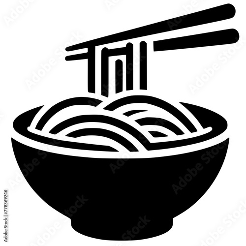 Noodle logo silhouette