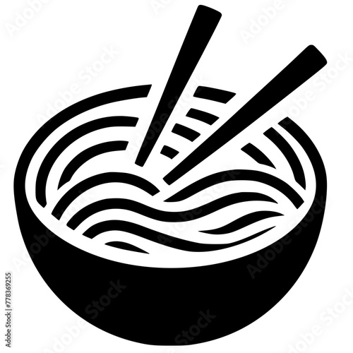 Noodle logo silhouette