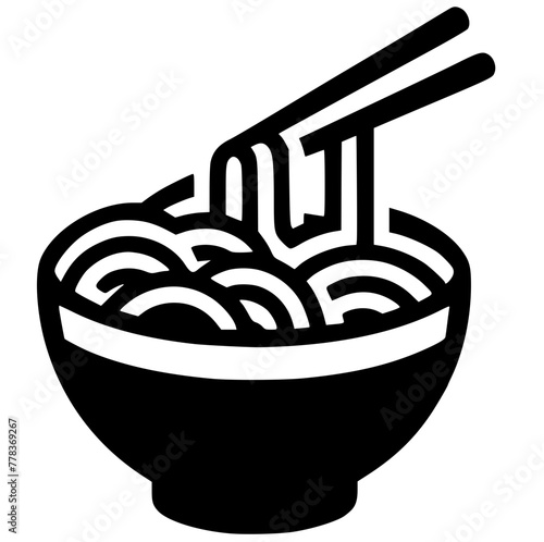 Noodle logo silhouette
