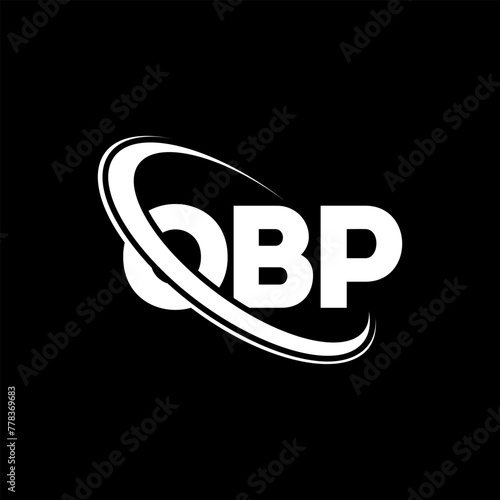 OBP logo. OBP letter. OBP letter logo design. Initials OBP logo linked with circle and uppercase monogram logo. OBP typography for technology, business and real estate brand. photo