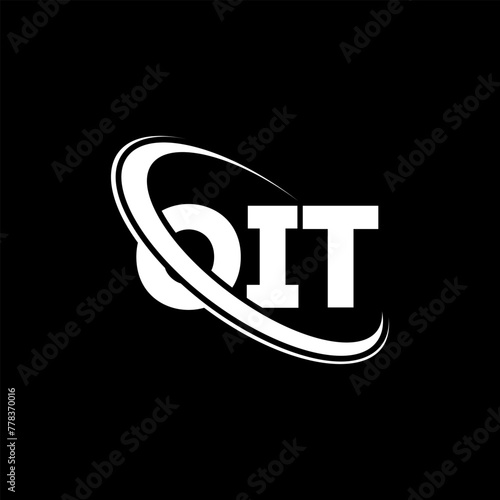 OIT logo. OIT letter. OIT letter logo design. Initials OIT logo linked with circle and uppercase monogram logo. OIT typography for technology, business and real estate brand. photo